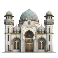 A Architectural Rendering of a Grand Mosque with Intricate Details png