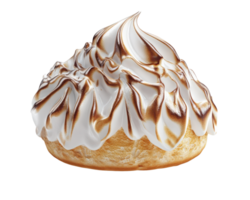 A pastry with white meringue on top png