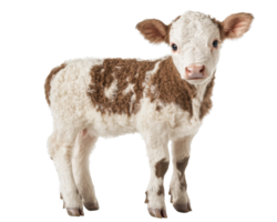 A small calf is standing in front of a black background png