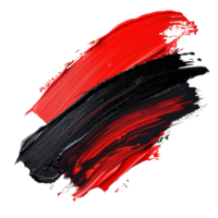 Abstract Red and Black Paint Strokes on White Background Dynamic Swirl Composition png