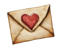 An envelope with a heart inside png