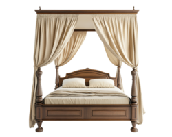 A canopy bed with a canopy and a canopy bed png