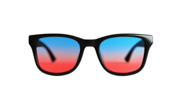 Classic 3D glasses with red and blue lenses, perfect for retro style and visual effects. Ideal for movies and events, these glasses add fun touch to any experience png