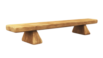 wooden balance beam with rustic design, perfect for gymnastic training or home decor. Its sturdy structure and natural finish add charm to any space png