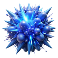 dramatic minimalist A chaotic explosion of particles and light trails, resembling a supernova, with a cool, electric blue color palette, digital art style high resolution png
