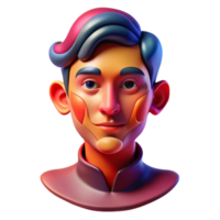 beautiful abstract An abstract interpretation of a human face, using distorted shapes and bold colors, in a surrealist, portrait style detailed png