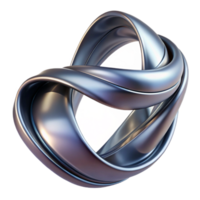beautiful creative A flowing, ribbon-like form, twisting and turning in space, with a metallic, reflective surface, in a futuristic, abstract sculpture style genuine png