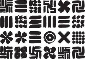 A set of black and white abstract designs vector