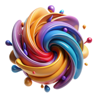 extraordinary creative A dynamic composition of swirling brushstrokes and splatters, conveying a sense of energy and movement, in an abstract expressionist style original png