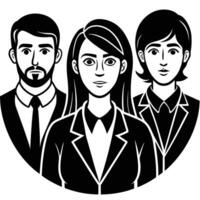 Diverse Group of FlatStyle People on White Background vector