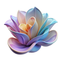 elegant artistic An abstract representation of a flower, using flowing lines and delicate colors, in a graceful, Art Nouveau style detailed png