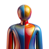 elegant abstract An abstract interpretation of a human figure, using distorted proportions and bold colors, in a surrealist, figurative style 4K png