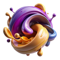 stunning traditional A dynamic composition of swirling brushstrokes and drips, conveying a sense of fluidity and motion, in an abstract expressionist style genuine png