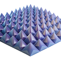 impressionante minimalista uma campo do aleatoriamente gerado, triangular formas, formando a abstrato geométrico padrão, dentro uma moderno, minimalista estilo 4k png