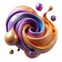 serene creative A dynamic composition of swirling brushstrokes and drips, conveying a sense of fluidity and motion, in an abstract expressionist style exclusive png
