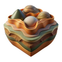 beautiful minimalist An abstract representation of a landscape, using layered textures and earthy colors, in a textured, impressionist style 4K png