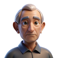 dramatic minimalist Close-up portrait of an elderly man with deep wrinkles and a thoughtful expression, illuminated by a single spotlight from above, hyperrealistic style 4K png