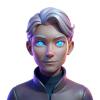 impressive minimalist Portrait of a person with glowing eyes and an ethereal aura, soft, mystical lighting, fantasy art style genuine png