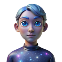serene rustic Portrait of a person with eyes made of galaxies, cosmic lighting, space art style high quality png