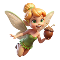 stunning abstract A playful pixie with gossamer wings and sparkling eyes, sprinkling pixie dust from a tiny acorn shell. Soft, magical lighting. Rococo style detailed png