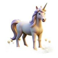 stunning abstract A regal unicorn with a pearly white coat and a golden horn, grazing in a field of glowing flowers. Soft, ethereal lighting. Fantasy art style high quality png