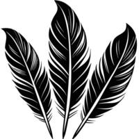 Isolated Bird Feathers Against a Pristine White Background in Format vector