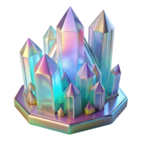 magnificent artistic A crystalline palace made of quartz, refracting rainbow light, ethereal and otherworldly authentic png