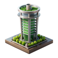 extraordinary abstract A vertical farm skyscraper with integrated agriculture, futuristic and sustainable high resolution png