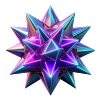 dramatic modern A chaotic explosion of geometric shapes in vibrant neon hues, sharp edges and high contrast, cyberpunk style, lit by a grid of laser beams detailed png