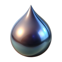 dramatic classic A single, perfect droplet of liquid mercury, reflecting a distorted image of the surrounding space, dark and mysterious lighting, photorealistic style 4K png