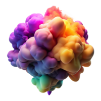 impressive classic A cloud of colorful smoke, swirling and billowing in zero gravity, vibrant and dynamic, abstract expressionism style, lit by a hidden light source 4K png