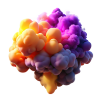 magnificent artistic A cloud of colorful smoke, swirling and billowing in zero gravity, vibrant and dynamic, abstract expressionism style, lit by a hidden light source detailed png