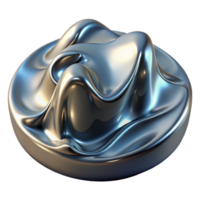 magnificent modern A rippling surface of liquid metal, reflecting a distorted landscape, surreal and abstract, metallic and reflective, lit by a single, bright light source genuine png