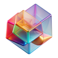 wonderful contemporary A series of overlapping transparent shapes, creating a sense of depth and dimension, minimalist and geometric, brightly lit and colorful high resolution png