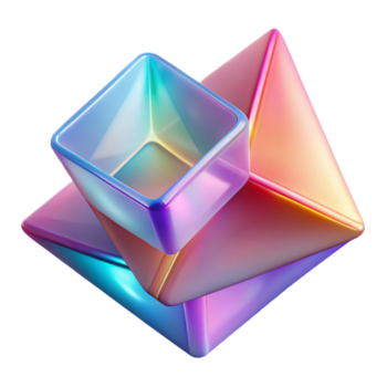 elegante clásico un serie de superposición transparente formas, creando un sentido de profundidad y dimensión, minimalista y geométrico, brillantemente iluminado y vistoso auténtico png