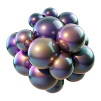 elegant rustic A cluster of iridescent bubbles, floating in a dark, mysterious space, surreal and abstract, softly lit exclusive png