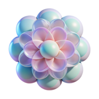 serene creative A kaleidoscope of overlapping, translucent circles in pastel shades, with a soft, diffused light, minimalist style professional png