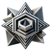 stunning artistic A complex, layered composition of geometric shapes and lines in contrasting black and white, with a sharp, graphic light, op art style exclusive png