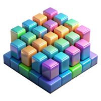 serene rustic A field of colorful, pixelated squares arranged in a dynamic, abstract pattern, with a bright, digital light, 8-bit style genuine png
