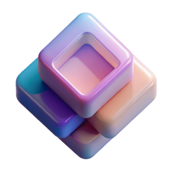 étourdissant contemporain une séries de chevauchement, translucide carrés dans pente teintes, avec une doux, diffus lumière, minimaliste style haute qualité png