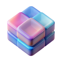 wonderful creative A series of overlapping, translucent squares in gradient hues, with a soft, diffused light, minimalist style detailed png