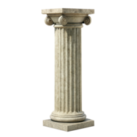 Ancient Greek Style Marble Column Architectural Element 3D Render png