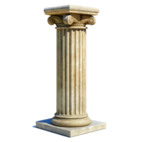 A Classic Ionic Column Architectural Design Element Rendered in 3D png