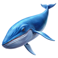 Stunning Digital Illustration of a Blue Whale Swimming in the Ocean Depths png