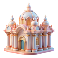 magnificent abstract Rococo architecture, delicate ornamentation, pastel colors, soft lighting, whimsical style authentic png