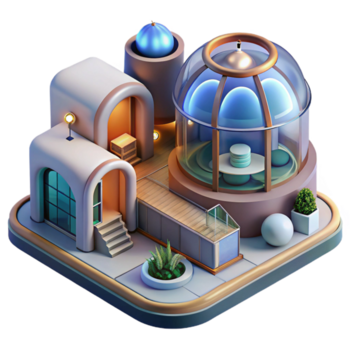 elegante vintage metabolismo arquitetura, modular projeto, adaptável estruturas, dinâmico iluminação, futurista estilo Alto resolução png