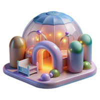 stunning artistic Inflatable architecture, temporary structures, translucent materials, diffused light original png