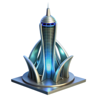 impressive vintage Conceptual skyscraper design, innovative form, sustainable features, dramatic lighting, futuristic architecture visualization 4K png