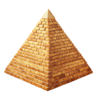 Detailed 3D Render of an Ancient Egyptian Pyramid Structure with Aged Stone Blocks png