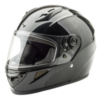 Sleek Motorcycle Helmet with Clear Visor and Aerodynamic Design png